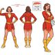 Concept art and turnarounds of the new Captain Marvel by Evan Shaner.